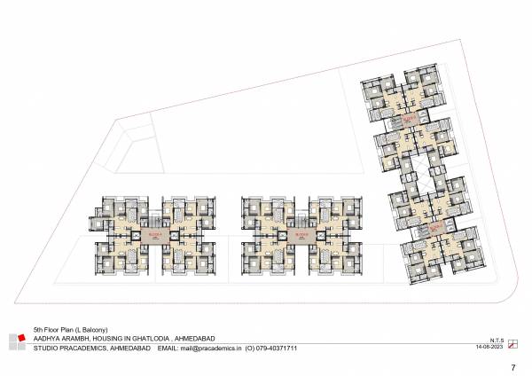  aadhya-arambh Block A , Block B, Block C, Block D Cluster Plan for 5th Floor