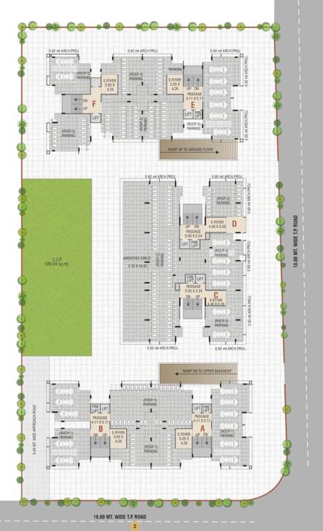  vrajbhumi residency Block A To F Cluster Plan for ground Floor