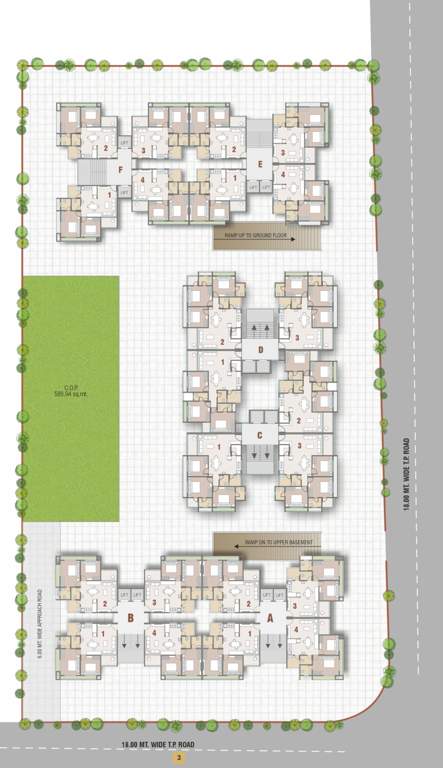  vrajbhumi residency Block A To F Cluster Plan for Typical Floor