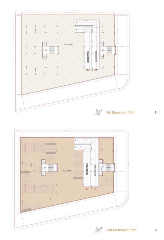  avenue Block A And B Cluster Plan for Basement 1 And 2 Floor