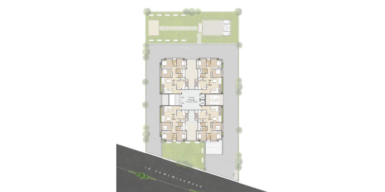  palace Umiya Palace Cluster Plan from 1st to 12th Floor