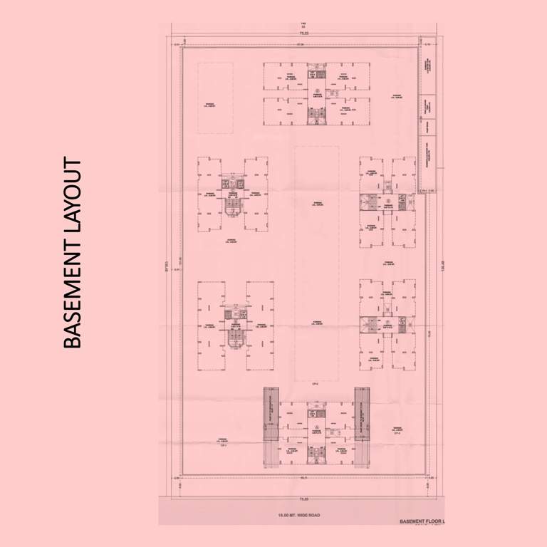 shubham pearl Block A  Block B, Block C, Block D, Block E, Block F Basement Cluster Plan