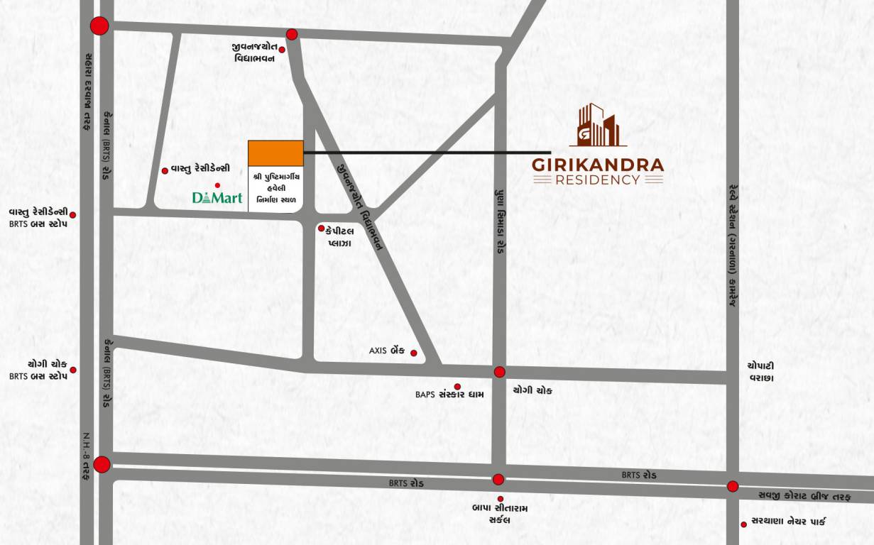 girikandra residency Location Plan