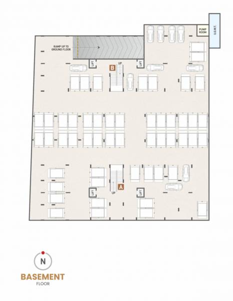  swastik-sopan-1- Block A & B Basement Floor Cluster Plan
