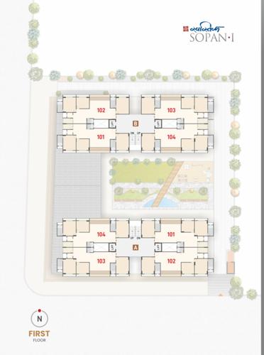  swastik-sopan-1- Block A & B Cluster Plan for 1st Floor