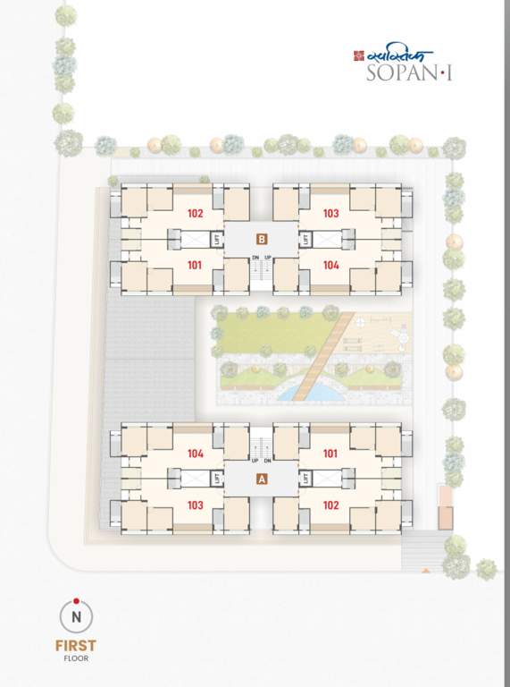  swastik sopan 1  Block A & B Cluster Plan for 1st Floor