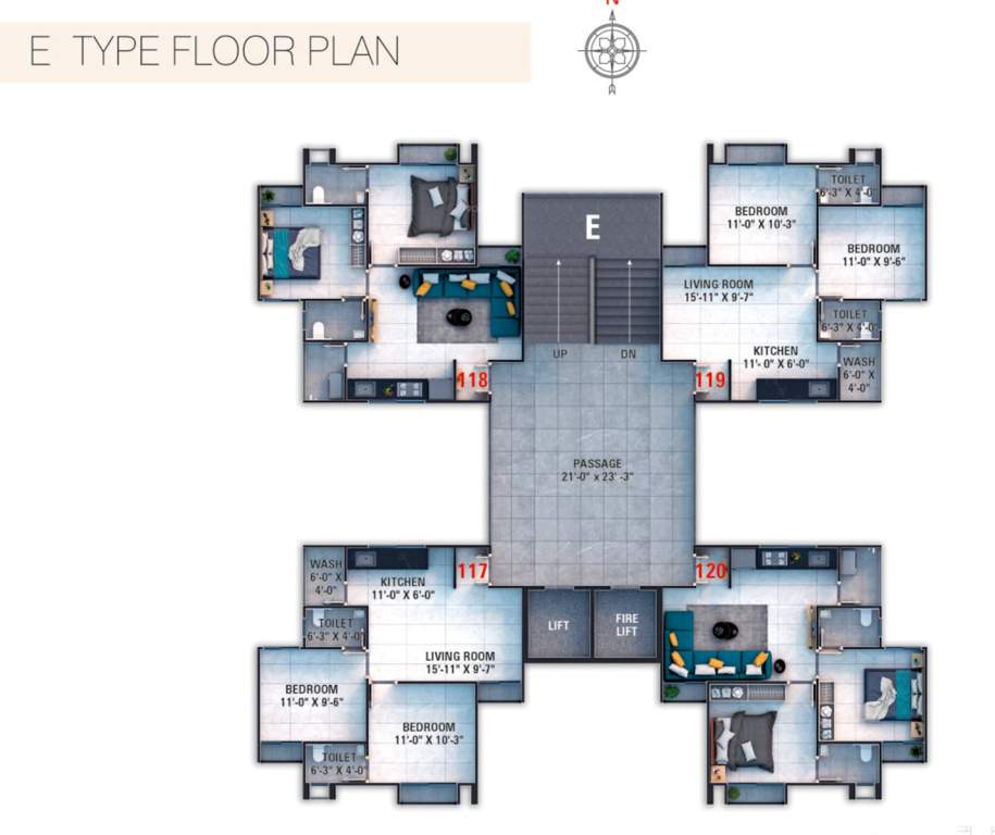  homes Block E Cluster Plan