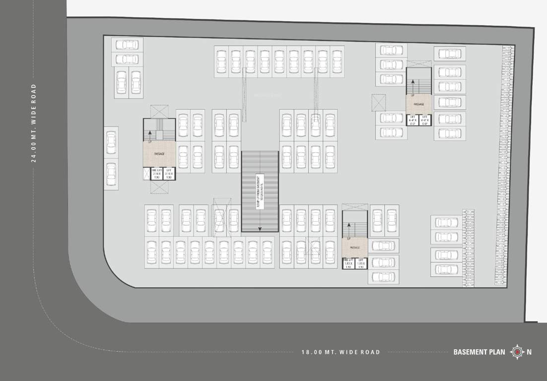  parisar A, B, C Basement Cluster Plan