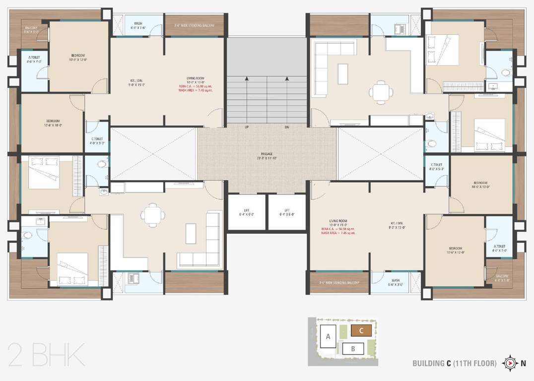  parisar C Cluster Plan For 11th Floor