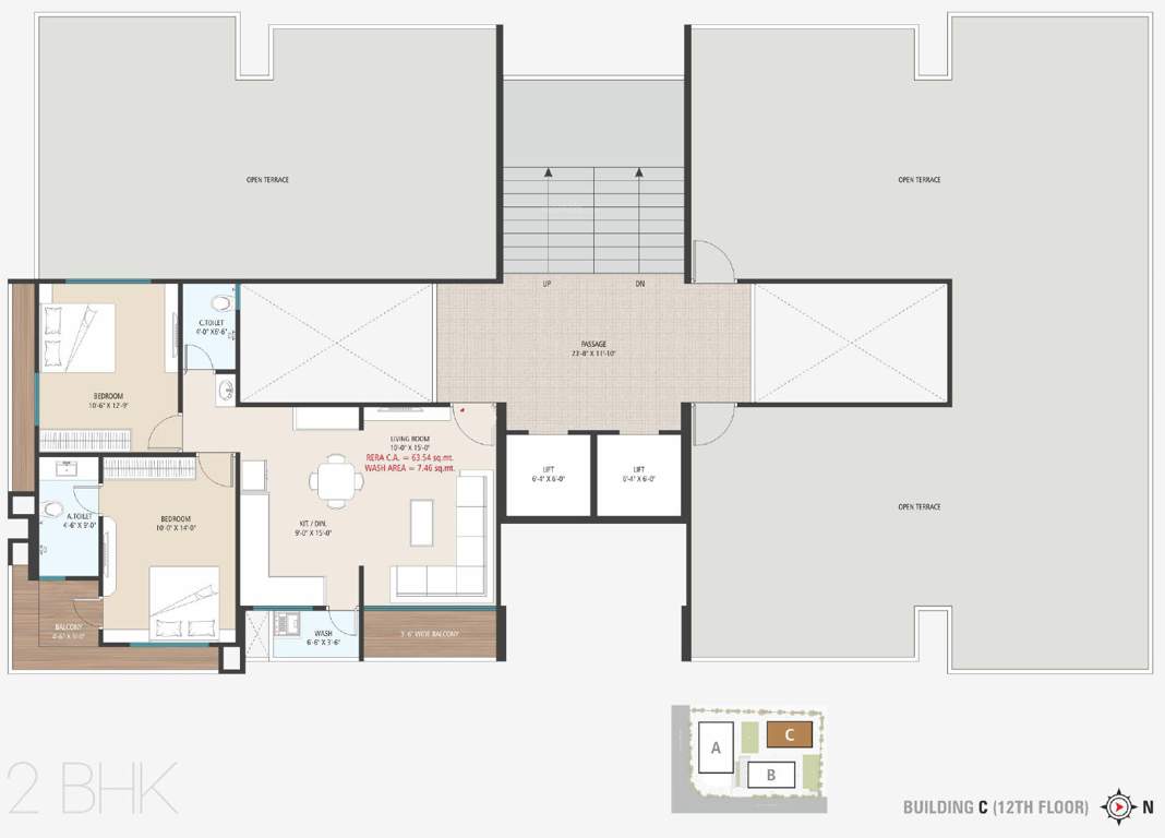  parisar C Cluster Plan For 12th Floor