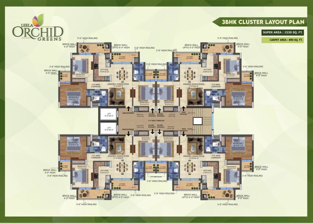  orchid green phase ii Block A1 Cluster Plan