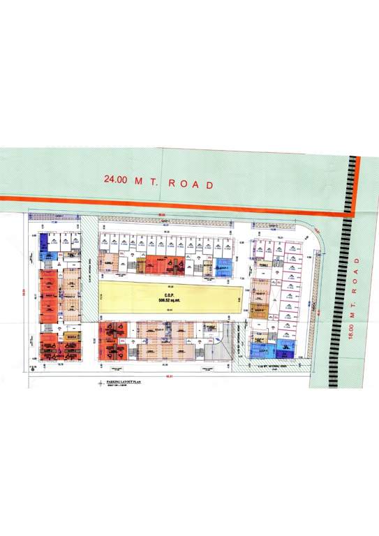flower view homes Block A, Block B, Block C, block D, Block E, Block F, Block G, Block H Parking Cluster Plan