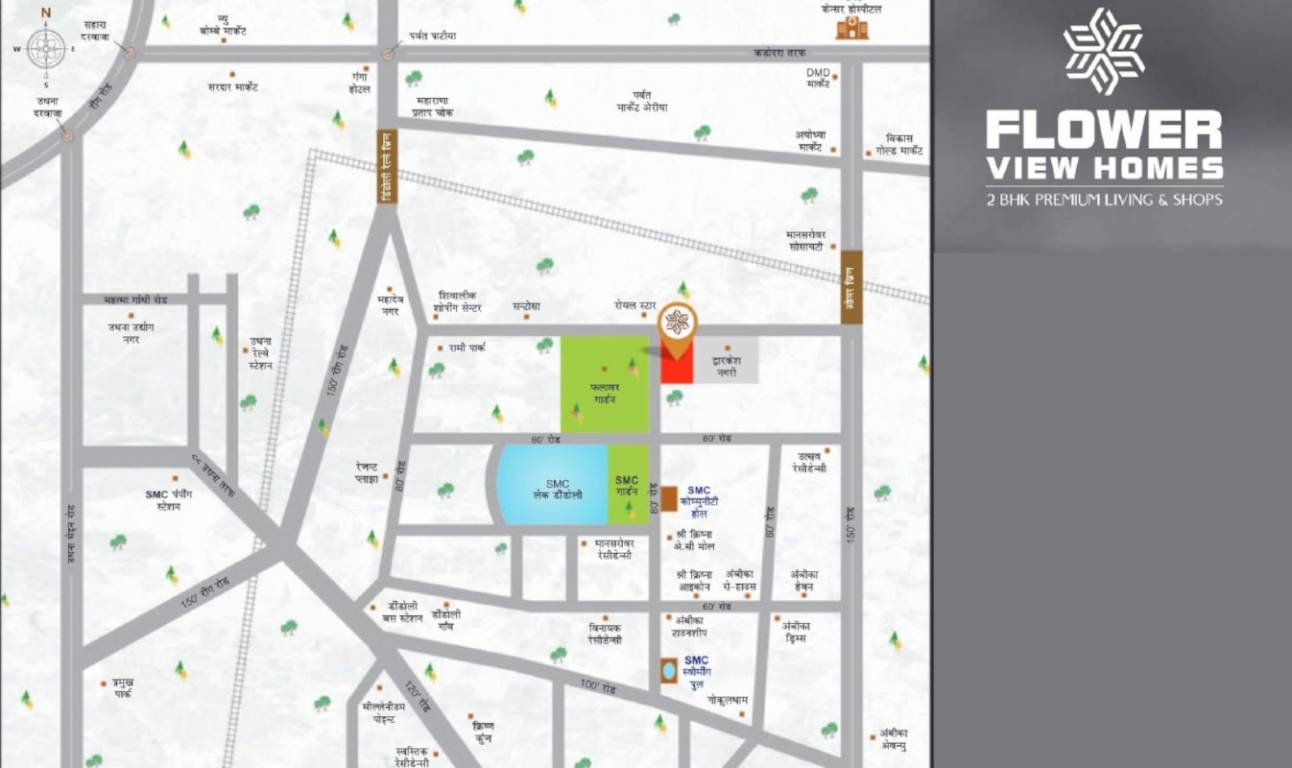 flower view homes Location Plan