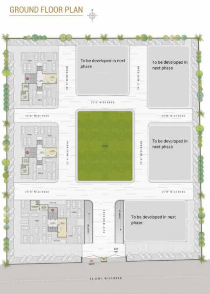  madhav-hills A1, B1, B2 Ground Cluster Plan