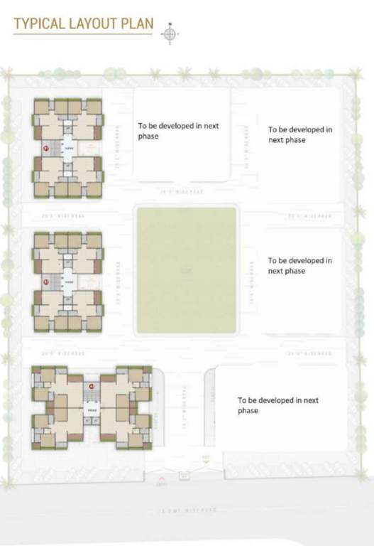  madhav hills A1, B1,  B2 Typical Cluster Plan