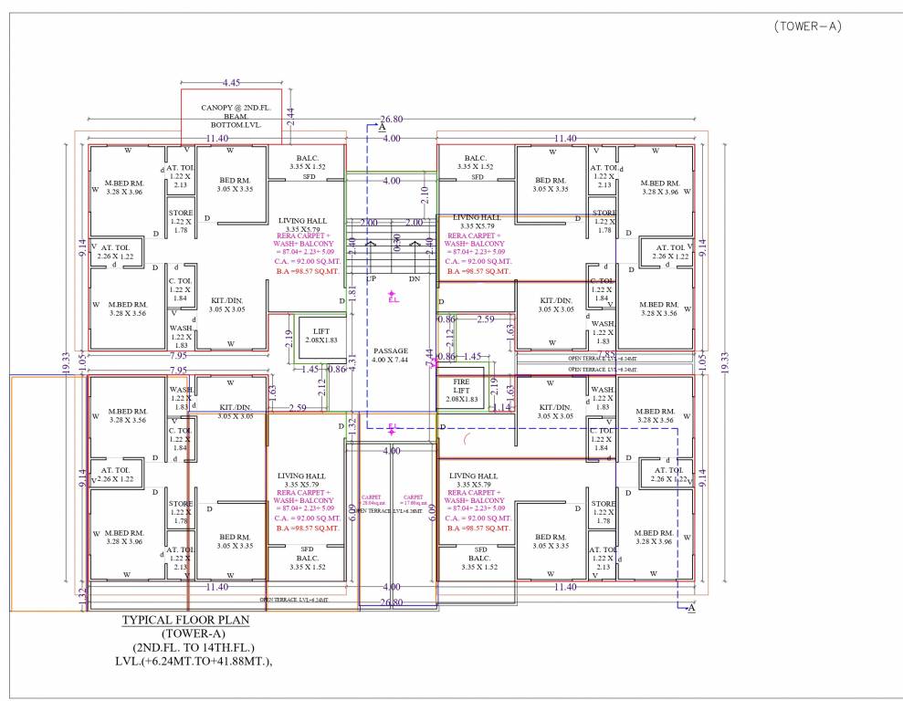  crest Building A Cluster Plan From 2nd To 14th Floor