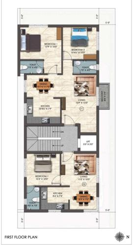  rhea-apartment Rhea Cluster Plan for 1st Floor