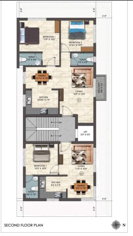  rhea apartment Rhea Cluster Plan for 2nd Floor