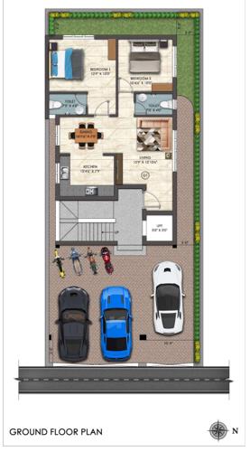  rhea-apartment Rhea Cluster Plan for ground Floor
