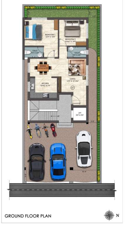  rhea apartment Rhea Cluster Plan for ground Floor