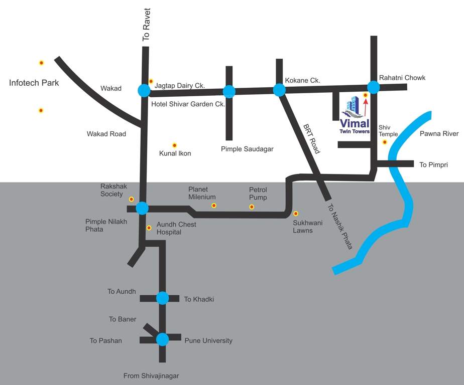  vimal twin tower a wing Location Plan