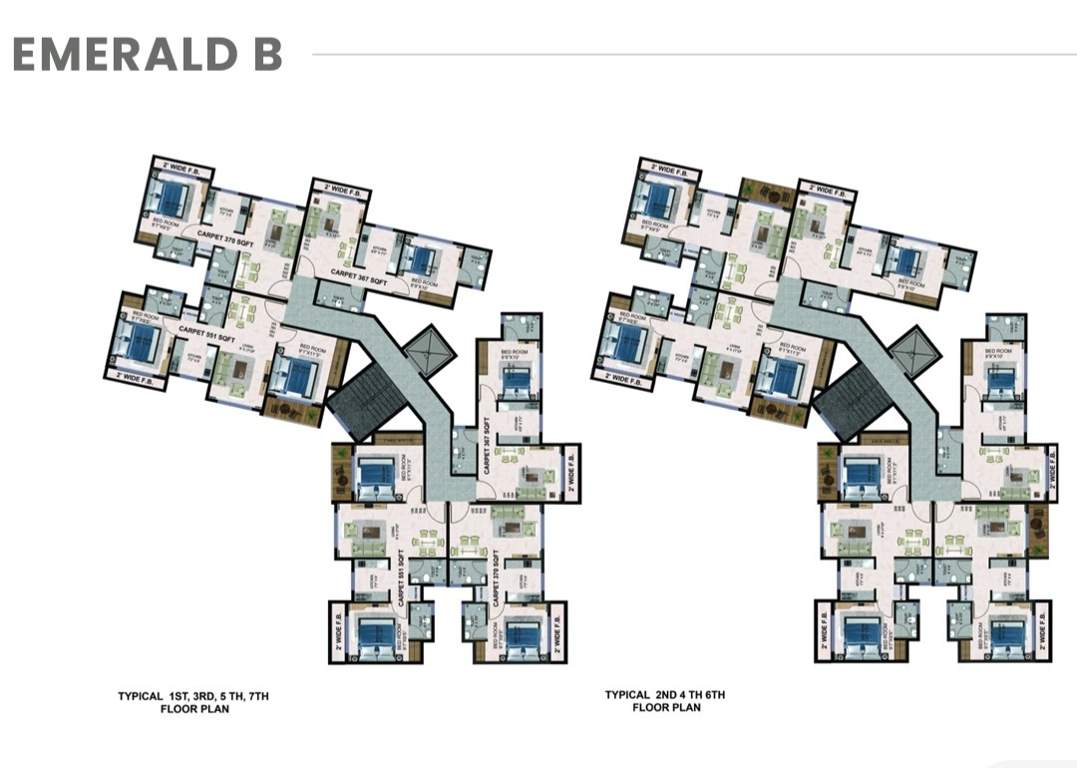  the green sapphirre The Green Sapphirre Wing 1 Cluster Plan