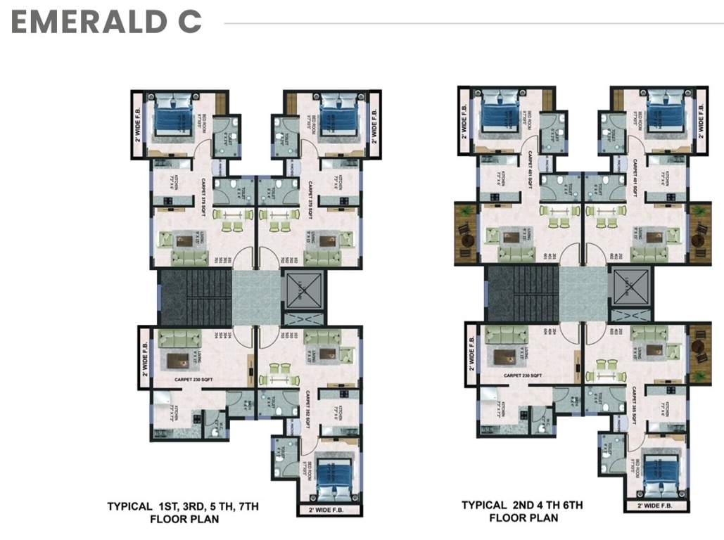  the green sapphirre The Green Sapphirre Wing 4 Cluster Plan