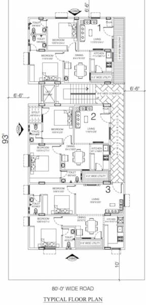  ishitha-castle Ishitha Castle Cluster Plan from 1st to 5th Floor