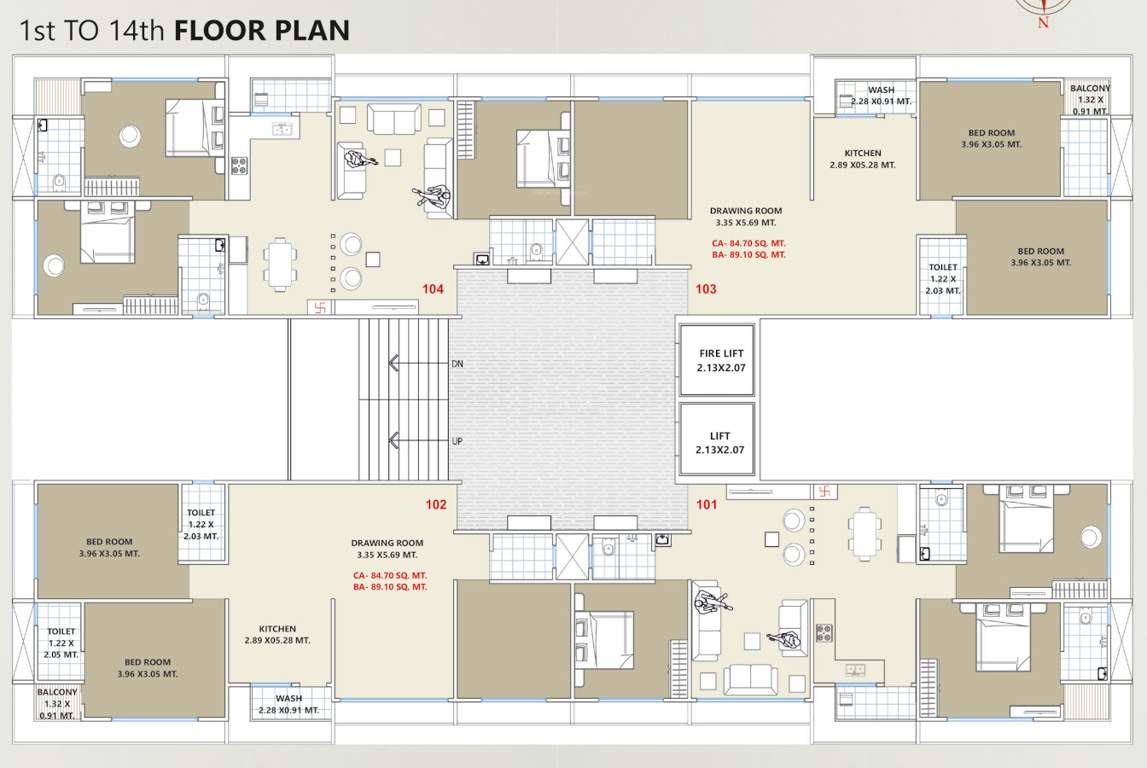  shivalik candle Shivalik Candle Cluster Plan from 1st to 14th Floor