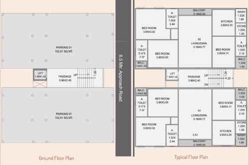  sai-aastha-residency-tower-b Sai Aastha Residency Tower B Cluster Plan from ground to 5th Floor