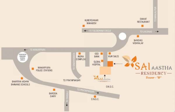  sai-aastha-residency-tower-b Location Plan