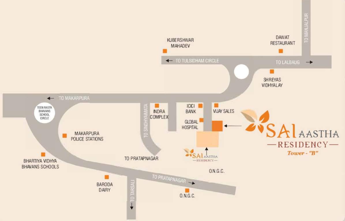  sai aastha residency tower b Location Plan