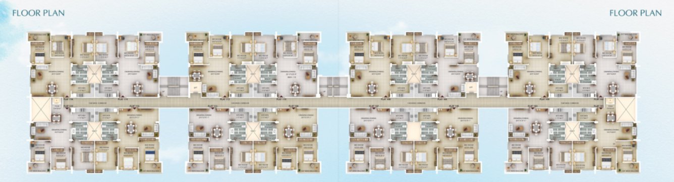  flora Block A Typical Floor Cluster Plan