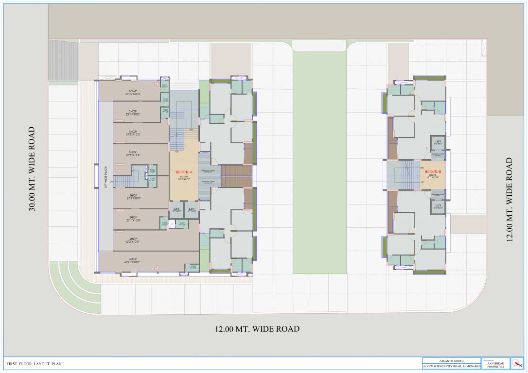  atlantis north A + B Cluster Plan for 1st Floor