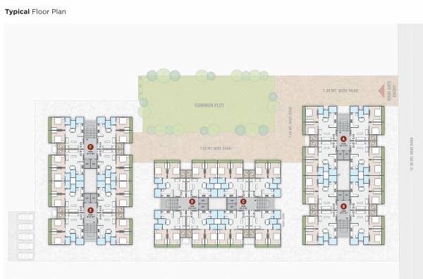  zade Block A+ B Typical Cluster Plan