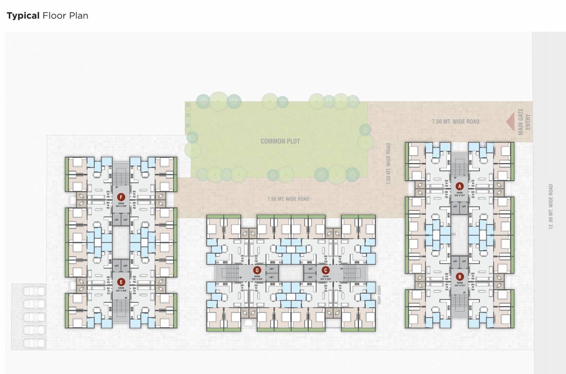  zade Block A+ B Typical Cluster Plan