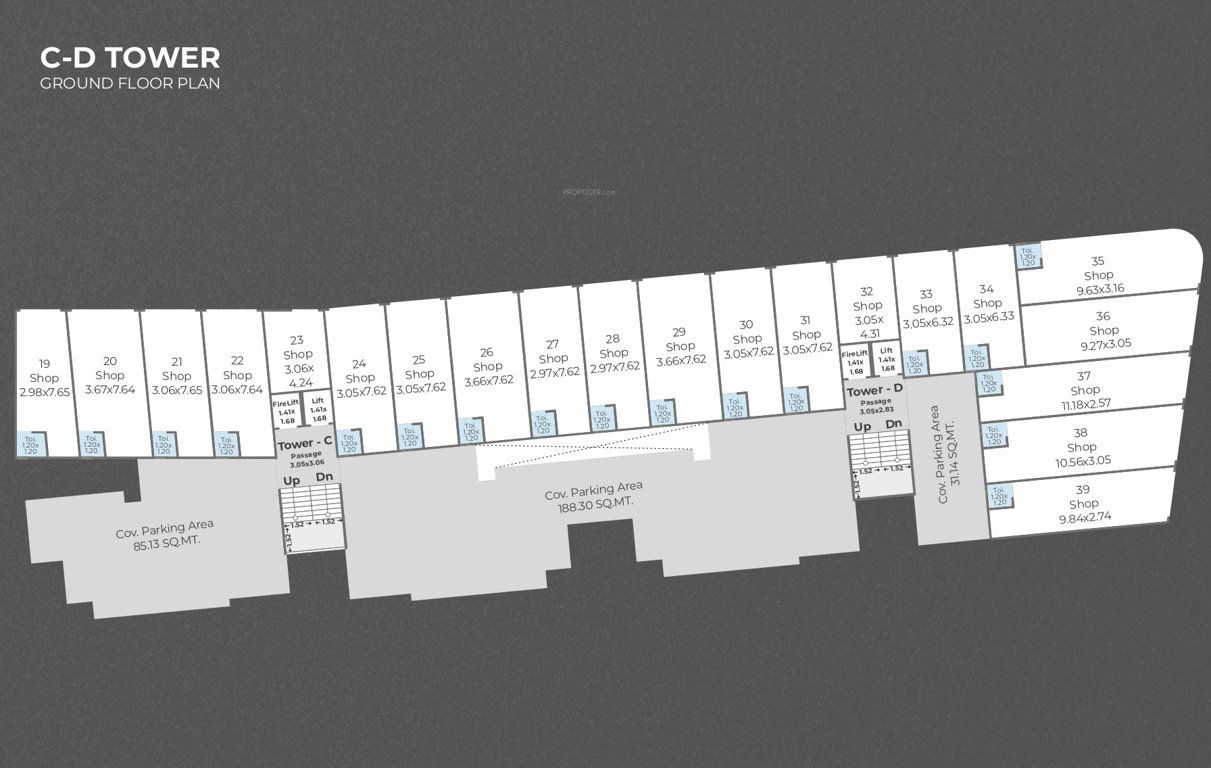  serenity sky Tower C And Tower D Cluster Plan for ground Floor