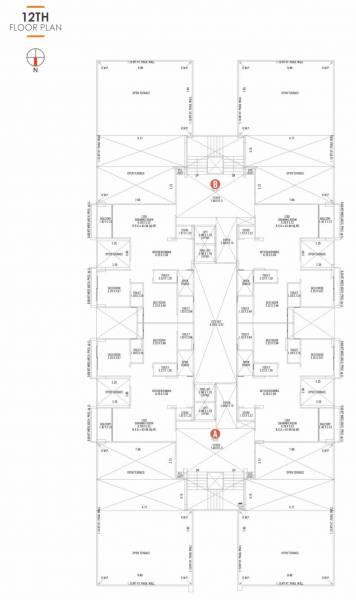  riverside-90 A, B Cluster Plan For 12th Floor