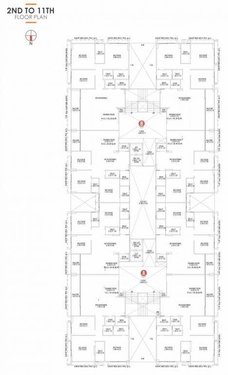  riverside 90 A, B Cluster Plan From 2nd To 11th Floor