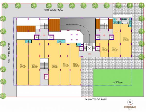  center-point A, B Ground Cluster Plan