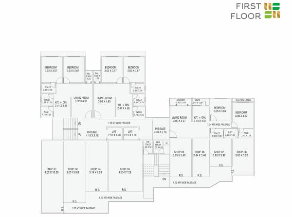 Tower A Cluster Plan For 1st Floor heights Tower A Cluster Plan For 1st Floor