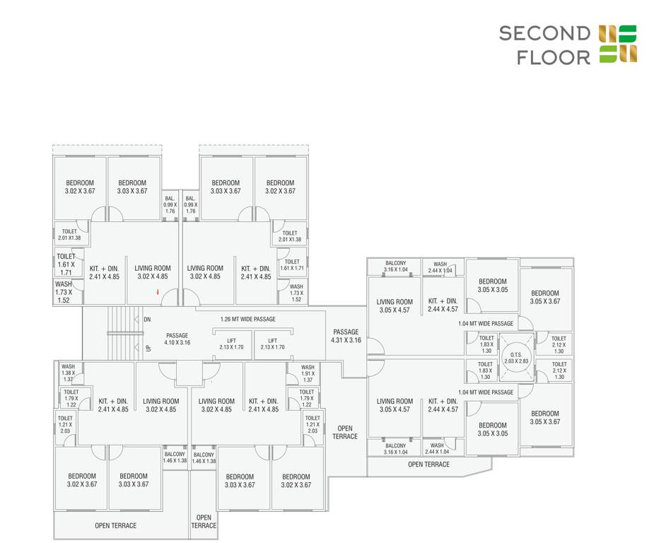  heights Tower A Cluster Plan For 2nd Floor
