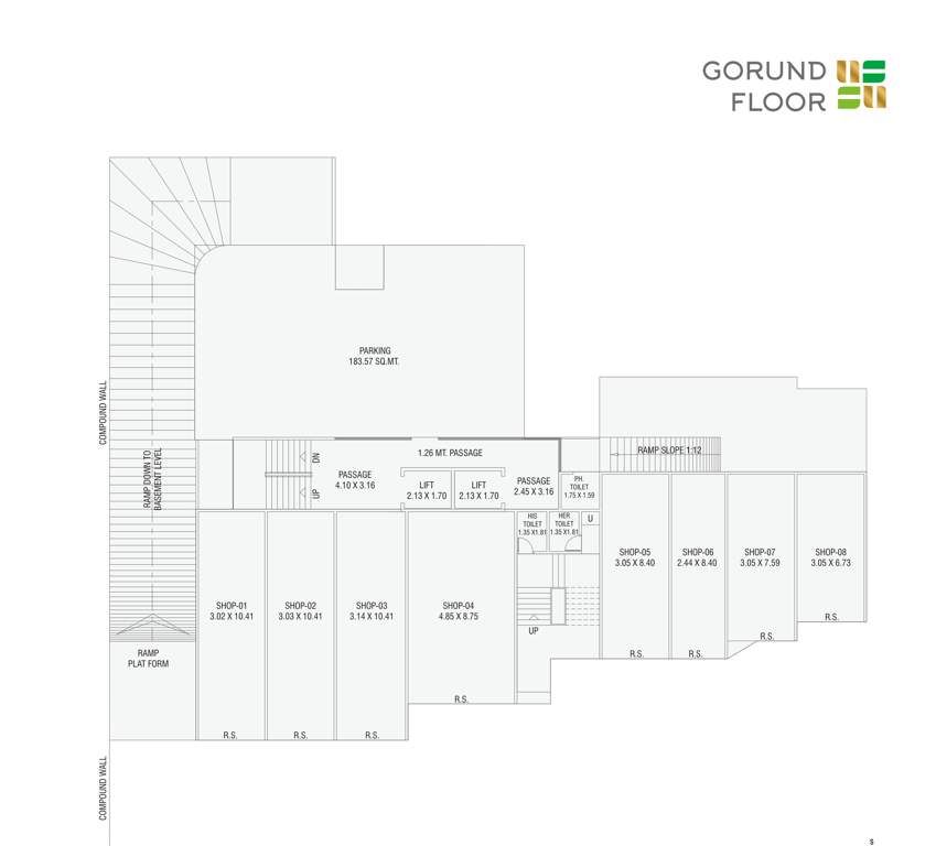  heights Tower A Cluster Plan For Ground Floor