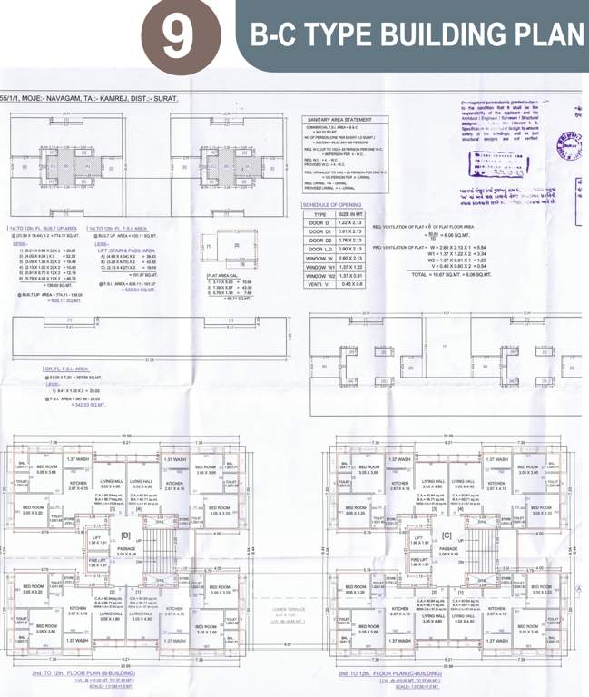  srushti B+C Cluster Plan From 2nd To 12th Floor