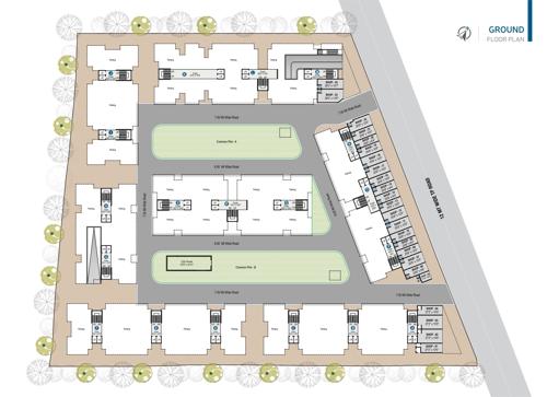  airport-view-residency Block A To Block S Cluster Plan for ground Floor