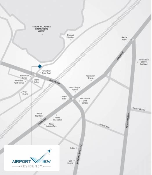 airport-view-residency Location Plan