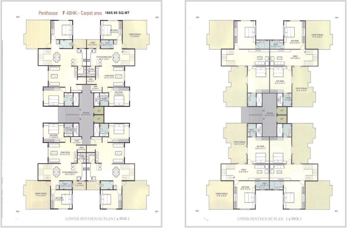 shikhar phase 2 Tower F Cluster Plan for 8th Floor
