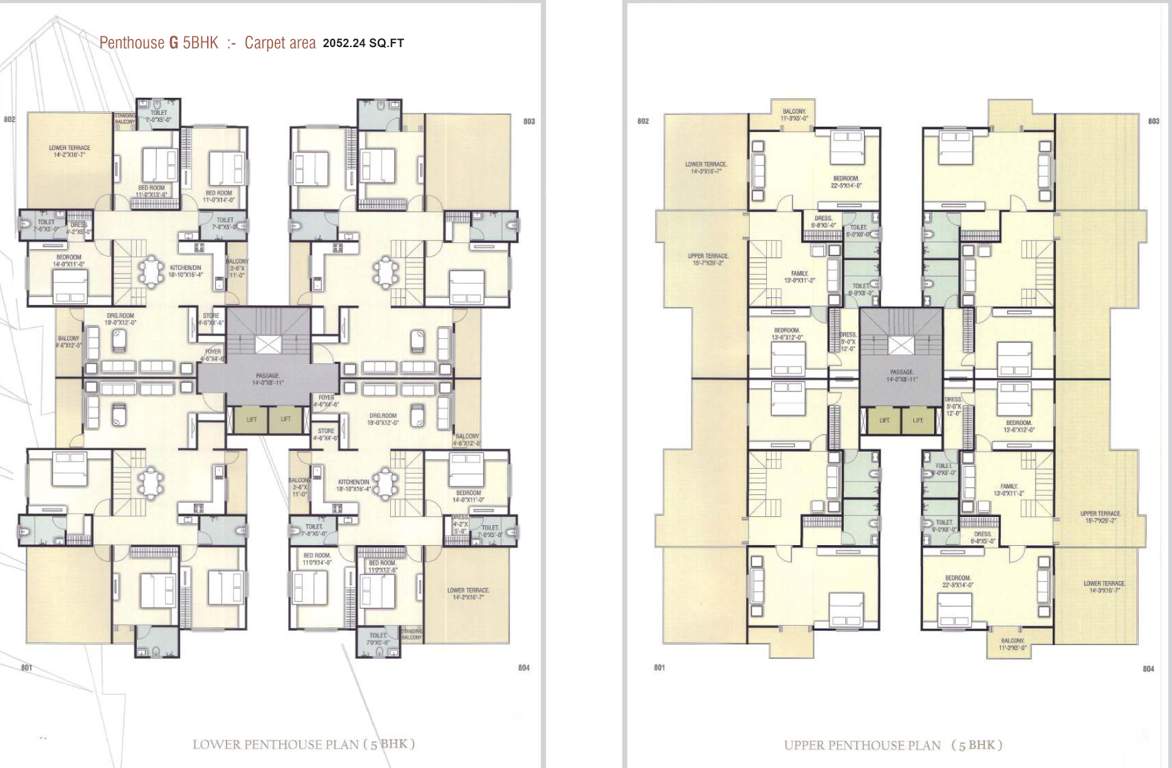  shikhar phase 2 Tower G Cluster Plan for 8th Floor