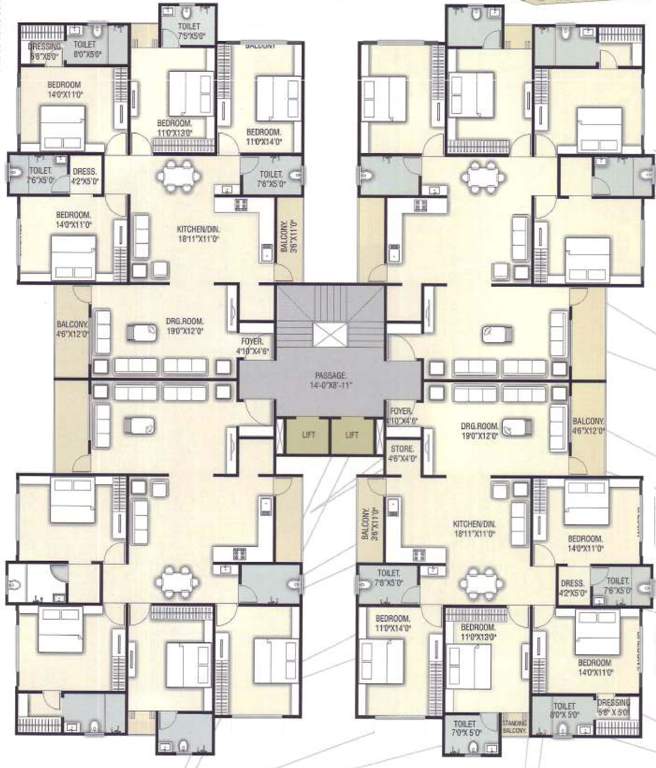  shikhar phase 2 Tower G Cluster Plan From 1st To 7th Floor