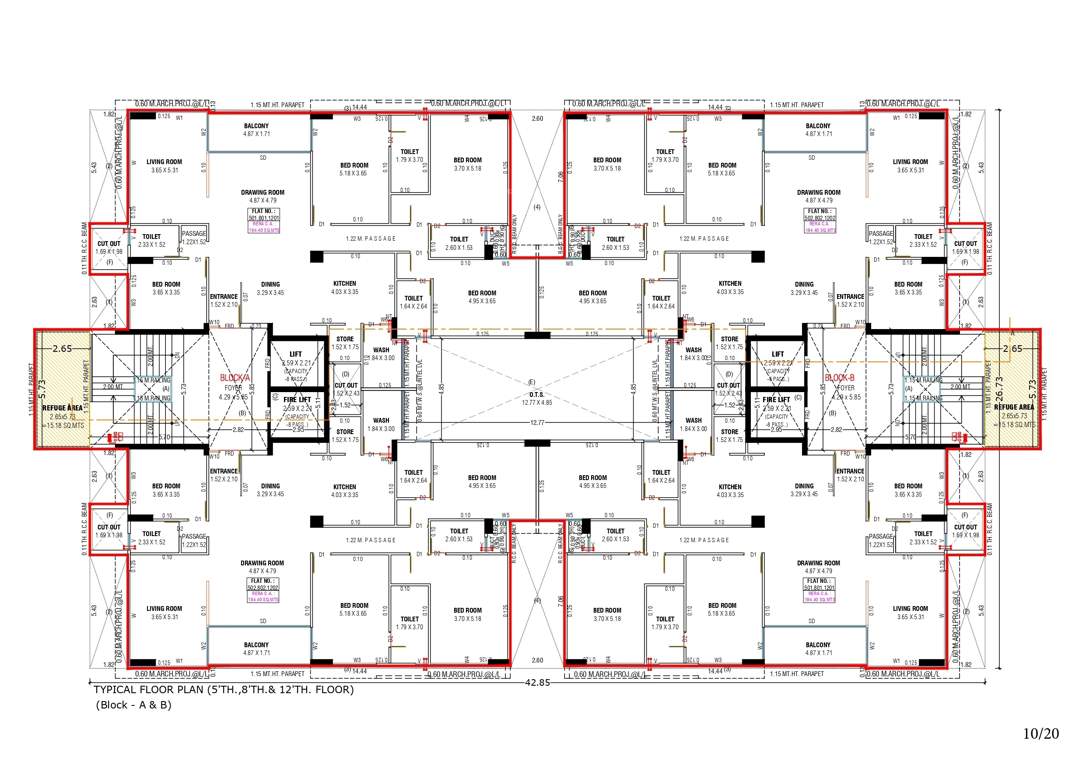  anantara alora Block A Cluster Plan from 5th to 12th Floor